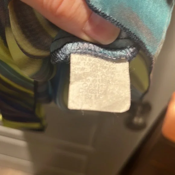 Black Halo mini dress, blue and multi colour, size medium - Picture 3 of 5